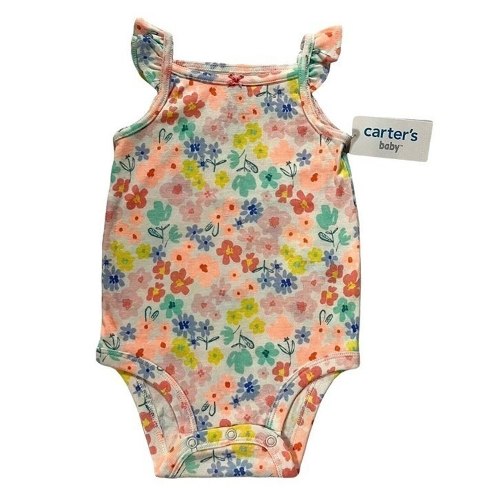 Carters Baby Girls 2-Piece Shorts & Floral Bodysuit Outfit Set 12M Multicolor - Picture 2 of 6